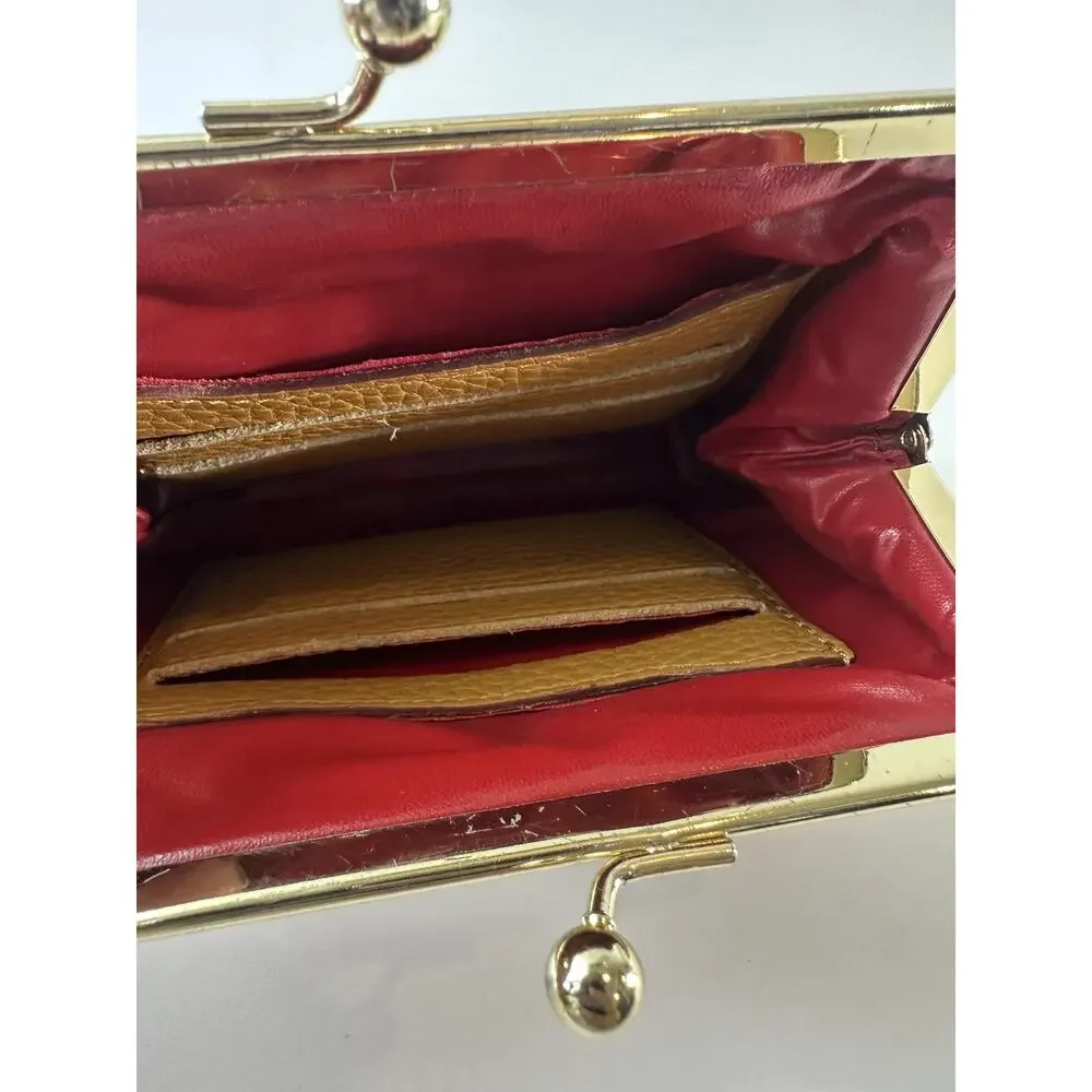 Dooney & Bourke Pebble Grain Leather Coin Purse Clutch Credit Card Slots Toffee - Picture 6 of 16